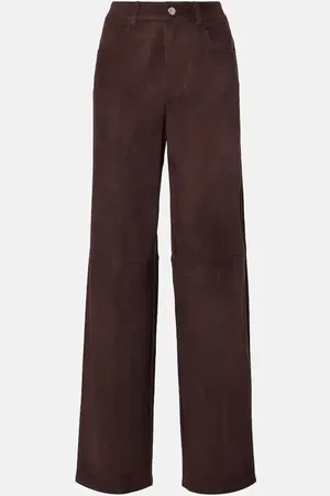 Stouls Pantaloni a gamba larga Mythéo in suede