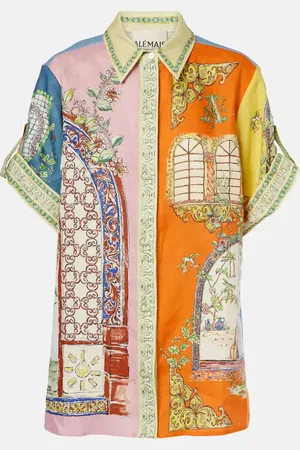 ALÉMAIS Alémais Camicia Monte in lino con stampa