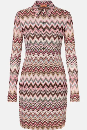 Missoni Abito corto in misto cotone a zig-zag