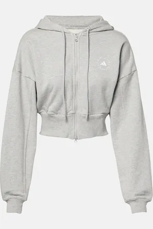 adidas Felpa cropped in jersey di cotone