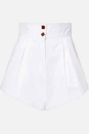 Adriana Degreas Shorts in misto cotone a vita alta