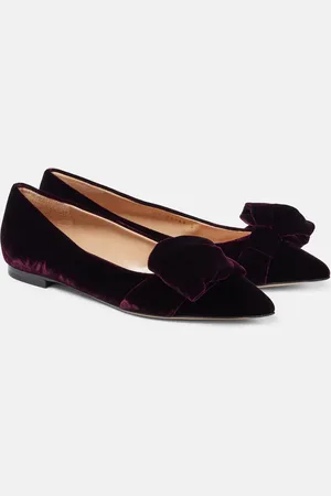 Gianvito Rossi Ballerine in velluto con fiocco