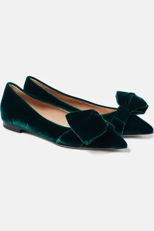 Gianvito Rossi Ballerine in velluto con fiocco