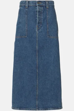 Khaite Gonna lunga di jeans Genevieve