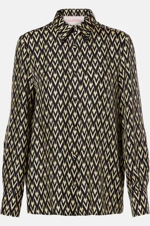 VALENTINO Camicia in twill di seta Toute la V