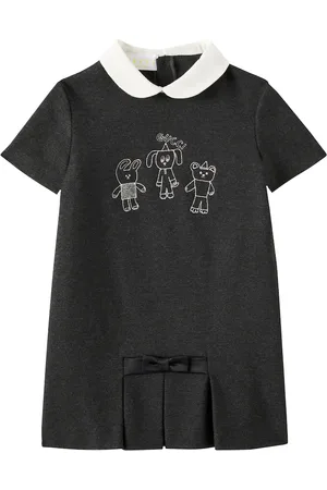 Gucci Baby - Abito in jersey di cotone con ricamo