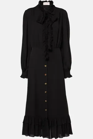 VALENTINO Abito midi in georgette di seta