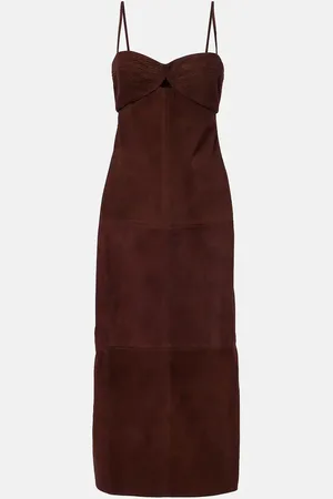 JOHANNA ORTIZ Abito midi in suede