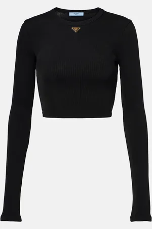 Prada Top cropped in maglia