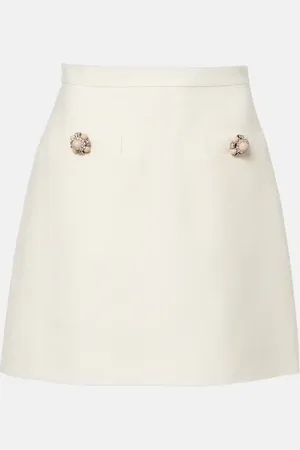 VALENTINO Minigonna in crêpe couture