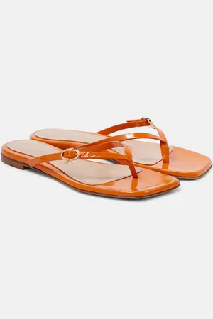 Gianvito Rossi Sandali infradito Ribbon in vernice