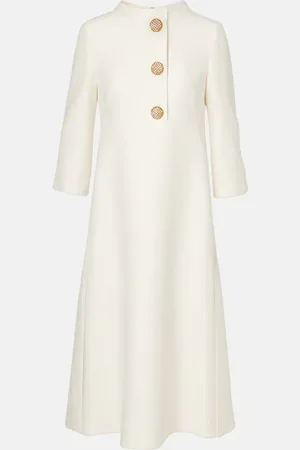 VALENTINO Abito midi in crêpe couture