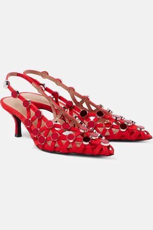 The Attico Pumps slingback Grid 50 in pelle