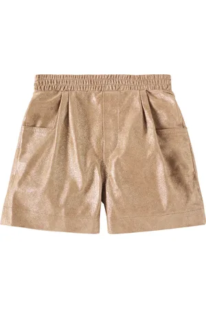 Donsje Shorts Ronie in pelle metallizzata