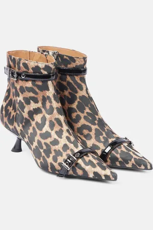 Ganni Stivaletti con stampa leopardata