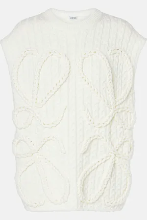 Loewe Gilet Anagram in lana a trecce