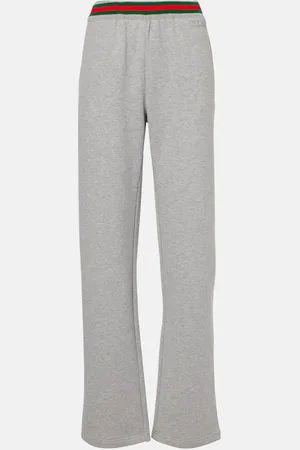 Gucci Pantaloni sportivi Web Stripe in jersey di cotone