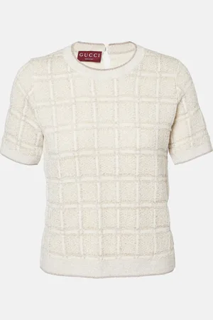 Gucci Top in jacquard di misto lana con lamé