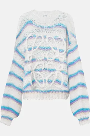Loewe Pullover Anagram in misto mohair a righe