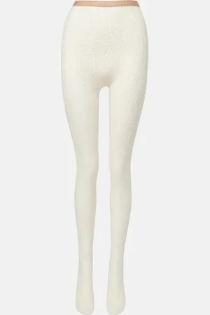 VALENTINO Collant in misto lana con logo