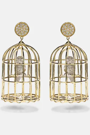 Sydney Evan Orecchini Albert Large in 14kt con diamanti