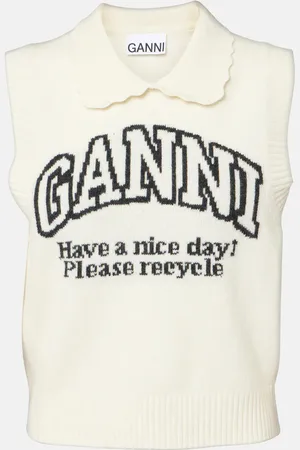 Ganni Gilet in misto lana