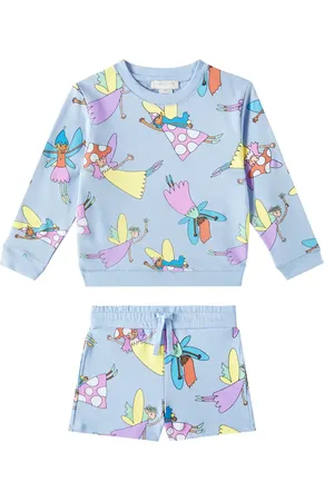 Stella McCartney Felpa e shorts in cotone
