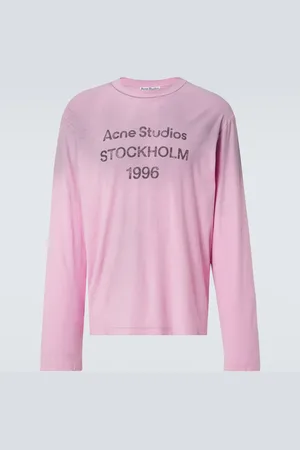Acne Studios Top in cotone e canapa con logo