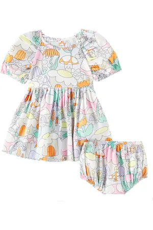 Stella McCartney Baby - Abito in cotone con culottes