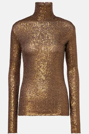 Norma Kamali Lupetto con paillettes