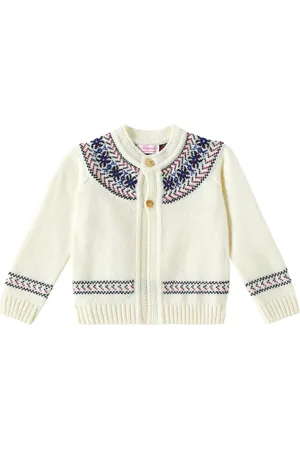 La Coqueta Baby - Cardigan in misto lana Fair Isle