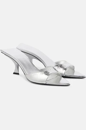 The Attico Mules Bes 65 in pelle metallizzata
