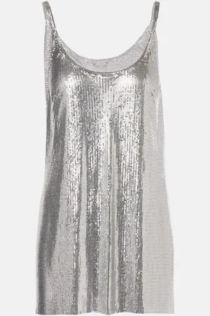 Paco rabanne Top in maglia metallica