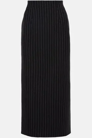 WARDROBE.NYC Gonna midi Contour in lana a quadri