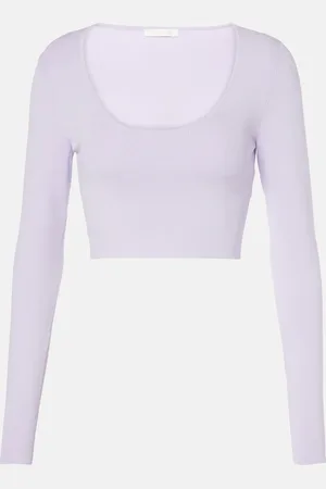 ZIMMERMANN Top cropped Acacia Knit Scoop a coste