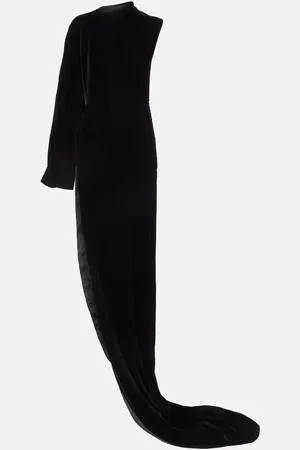Alaïa Alaïa Abito lungo monospalla in velluto