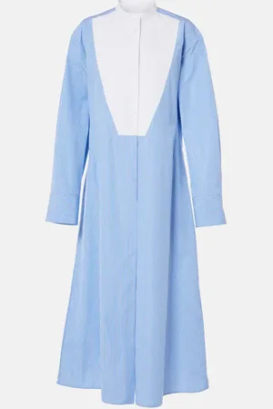 Jil Sander Abito chemisier in cotone a righe
