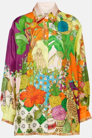 ALÉMAIS Alémais Camicia Tiger in twill di seta