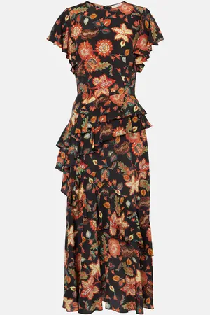 ULLA JOHNSON Abito Amaia in seta crêpe de chine