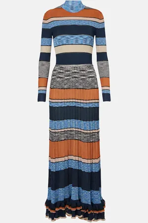 ULLA JOHNSON Abito lungo Evangeline con lamé