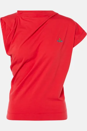 Vivienne Westwood Top Hebo Orb in cotone con ruches