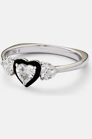 Kamyen Anello per mignolo in oro bianco 18kt con diamanti