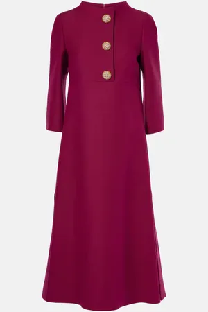 VALENTINO Abito midi in crêpe couture