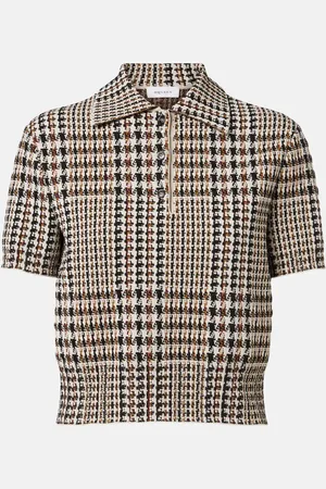 Alexander McQueen Polo cropped a quadri