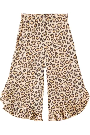 Molo Pantaloni a gamba larga Aretha in cotone con stampa