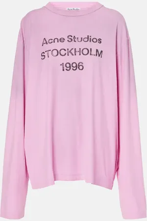 Acne Studios Top in jersey di cotone e canapa