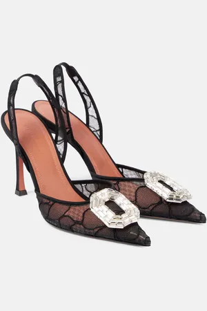 Amina Muaddi Pumps slingback Camelia 90 in pizzo