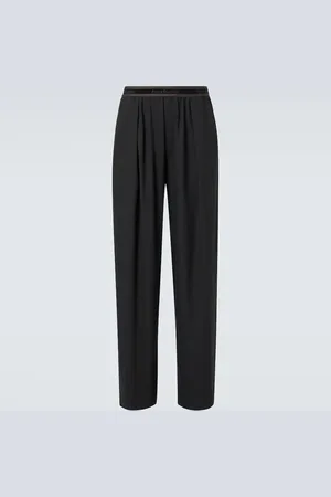 Acne Studios Pantaloni a gamba larga con logo