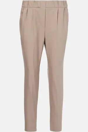 Brunello Cucinelli Pantaloni slim in misto cotone