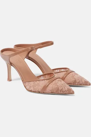 MALONE SOULIERS Mules Uma 80 in pizzo con pelle